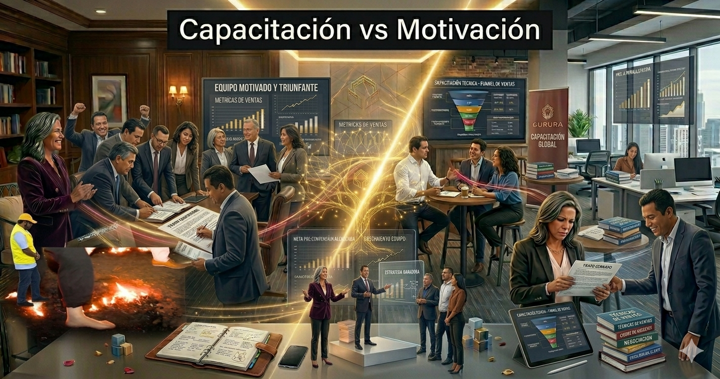 Diferencia entre una conferencia motivacional y un entrenamiento en ventas - Helios Herrera